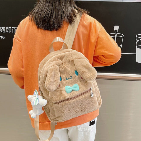 Mochila escolar de peluche kawaii