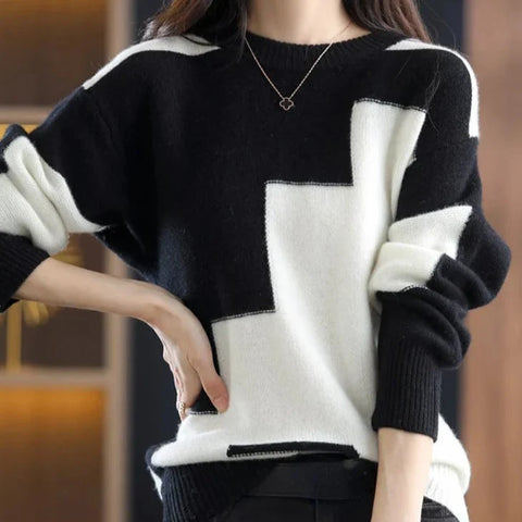 Koreanischer Modeästhetischer Pullover