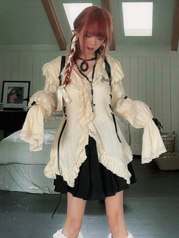 Y2K Oversized Lolita Bluse