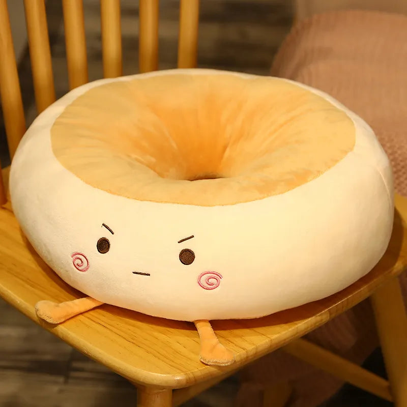 Almohada de peluche con forma de donut kawaii