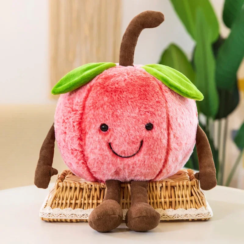 Almohada de peluche con forma de fruta kawaii