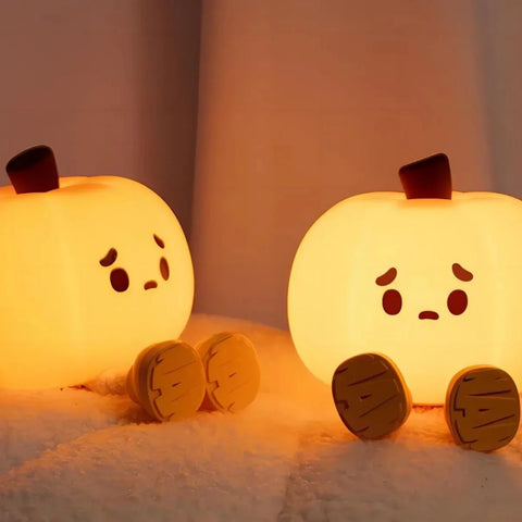 Lámpara de noche de calabaza kawaii