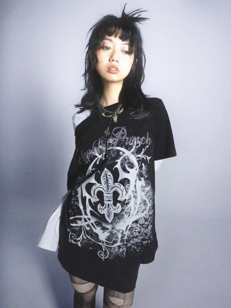 Off Shoulder Grunge Y2K T-Shirt