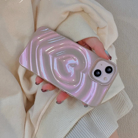 Bonita funda para iPhone con forma de corazón 