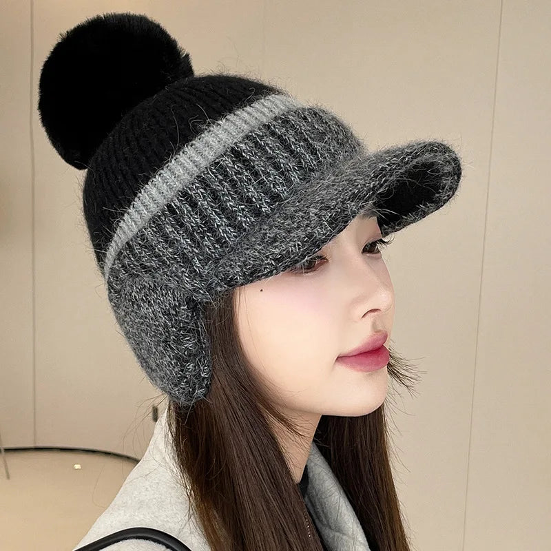 Gorro coreano cálido de invierno