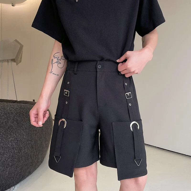 Lockere Gothic-Cargo-Shorts