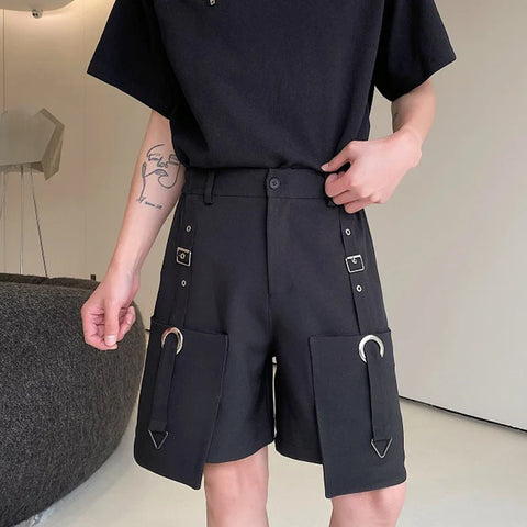 Lockere Gothic-Cargo-Shorts