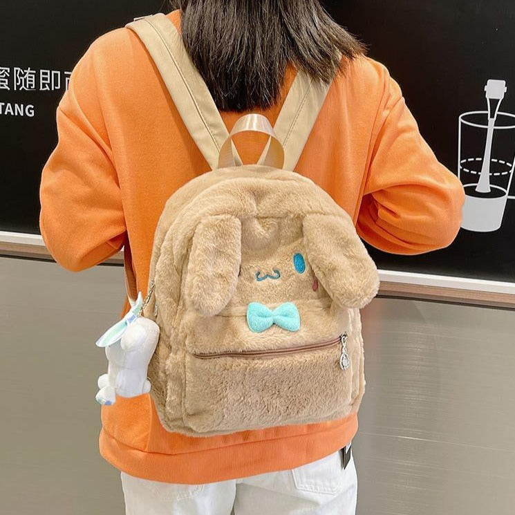 Mochila escolar de peluche kawaii