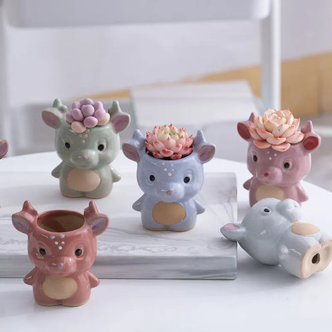 Cute Deer Flower Pot
