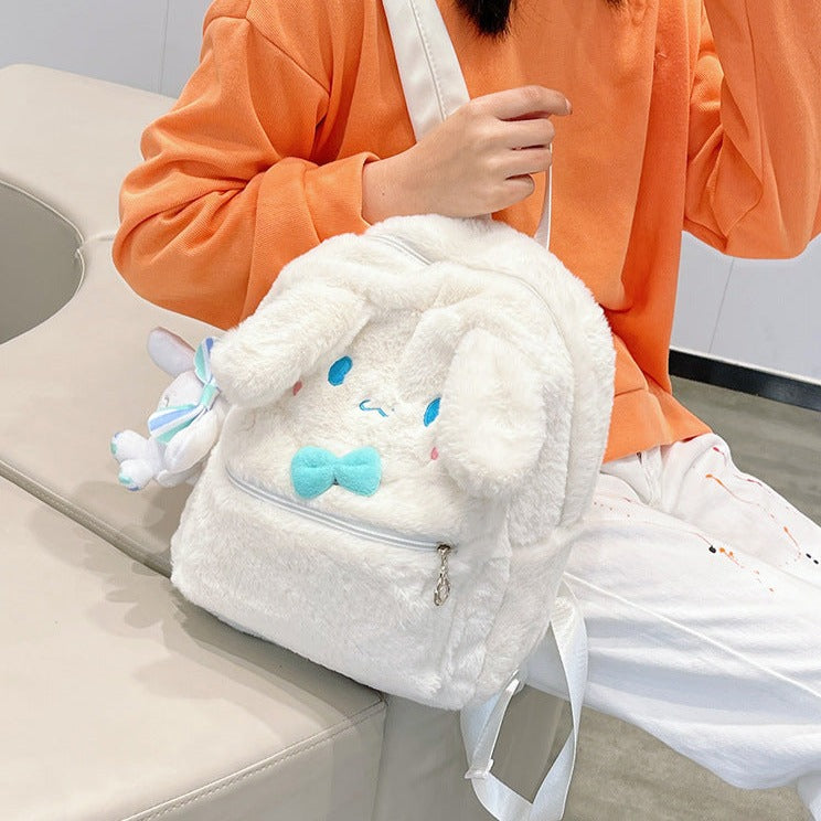 Mochila escolar de peluche kawaii