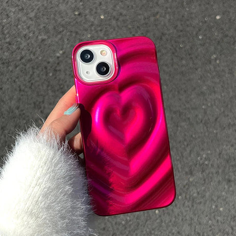 Bonita funda para iPhone con forma de corazón 