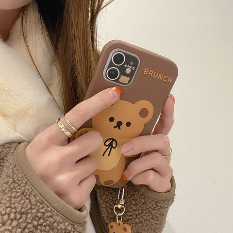 Cute 3D Bear Case for iPhone