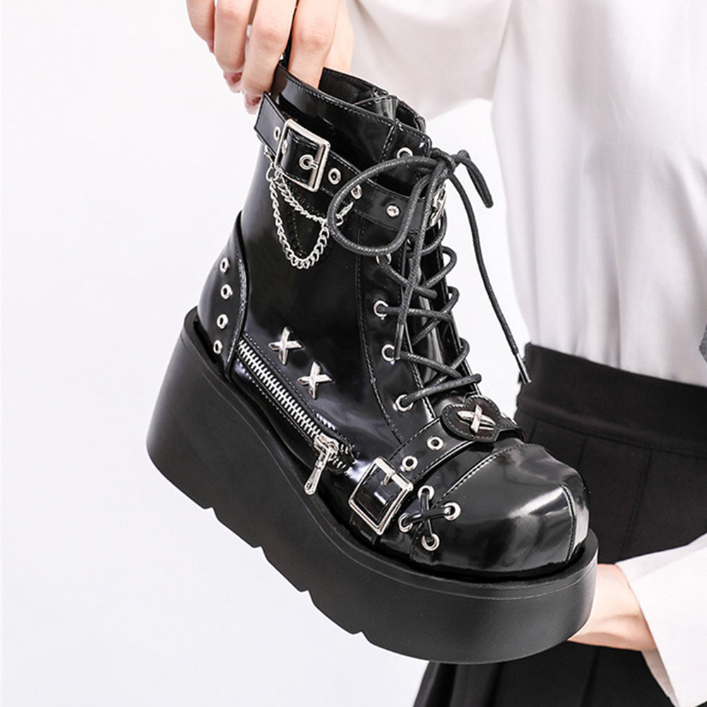 Gothic Plateau Stiefeletten