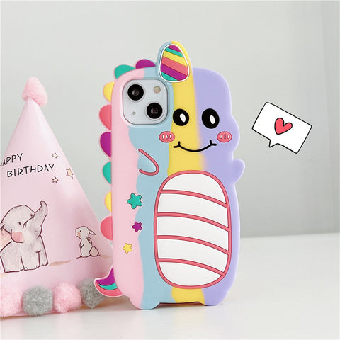 Funda para iPhone con dibujo de unicornio en 3D