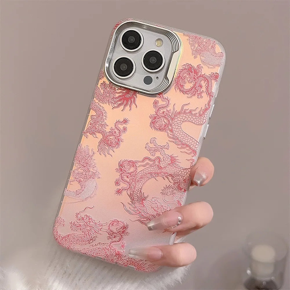 Bonita funda para iPhone con forma de dragón 