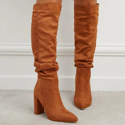 Nebula - Slouch Knee High Boots