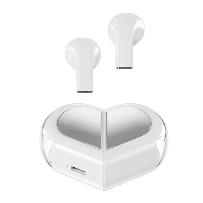 Cute Heart Shaped Wireless Earbuds