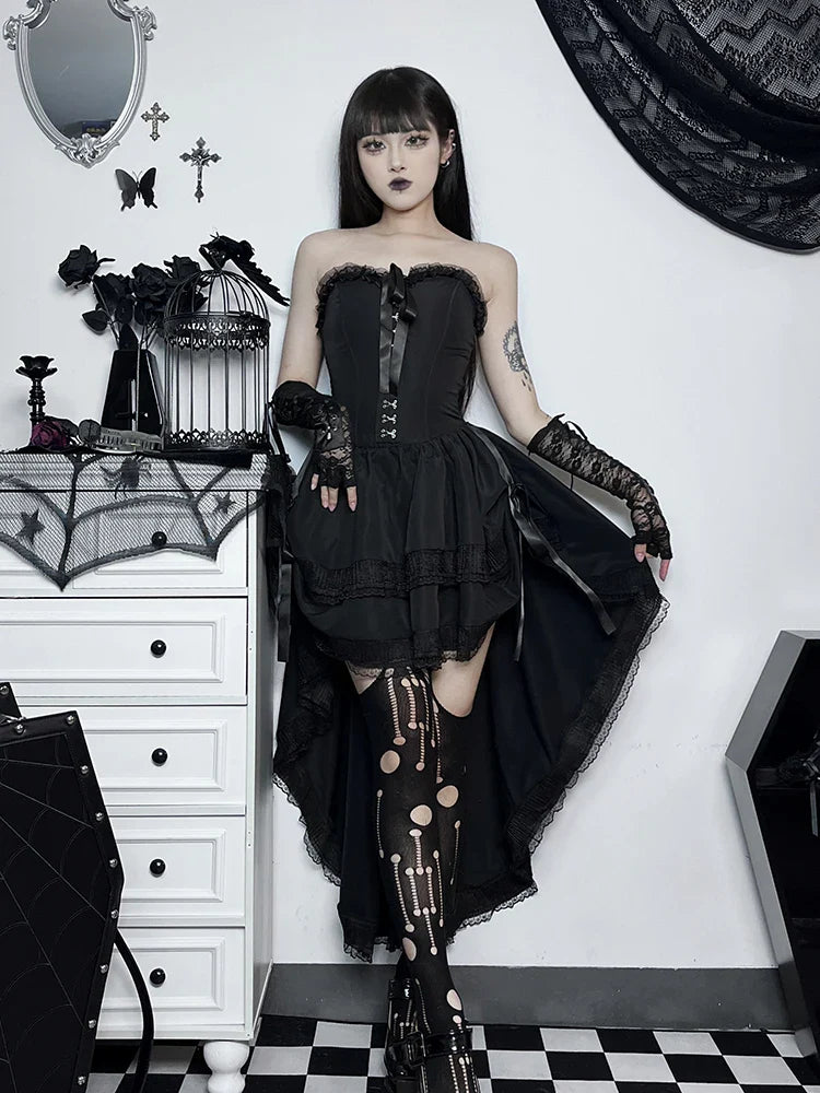 Elegantes Gothic Korsettkleid