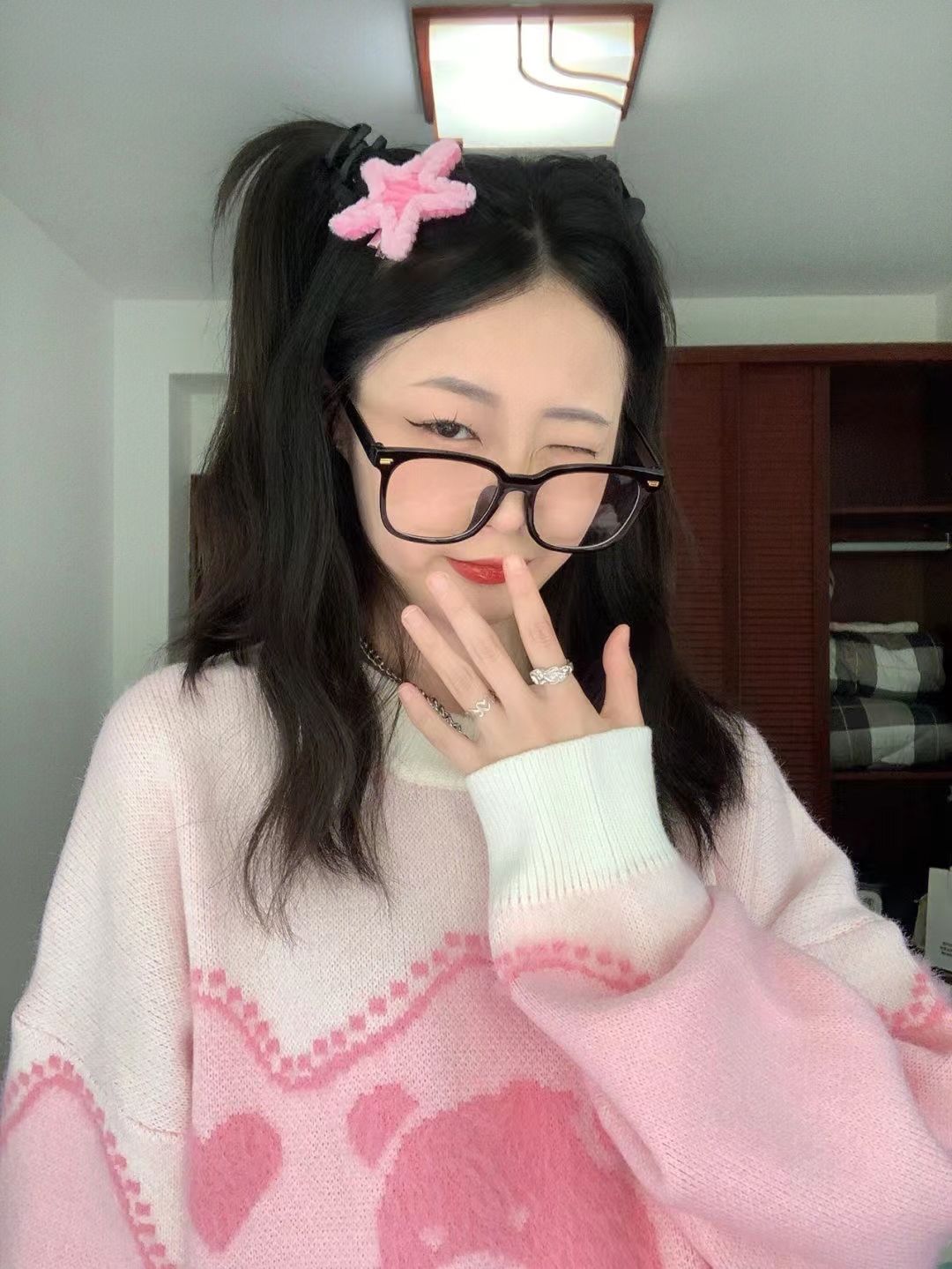 Kawaii Rosa Bärenpullover