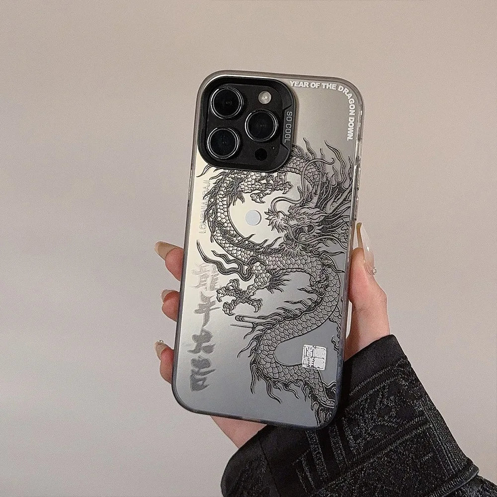 Bonita funda para iPhone con forma de dragón 