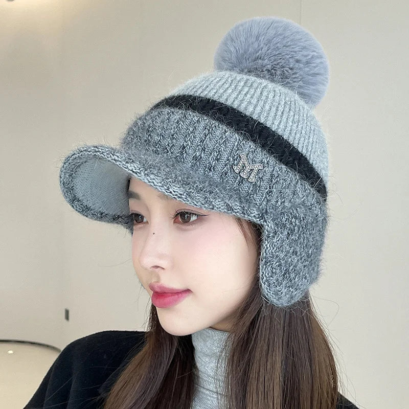 Gorro coreano cálido de invierno