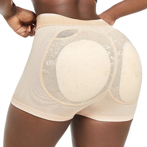 Tummy Control Butt Lift Lace Shorts With Butt Pads