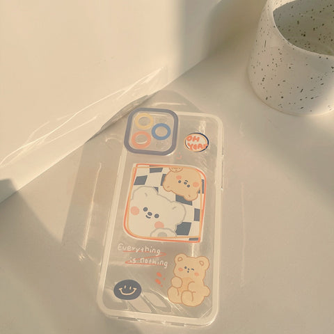 Funda de oso de chocolate kawaii para iPhone