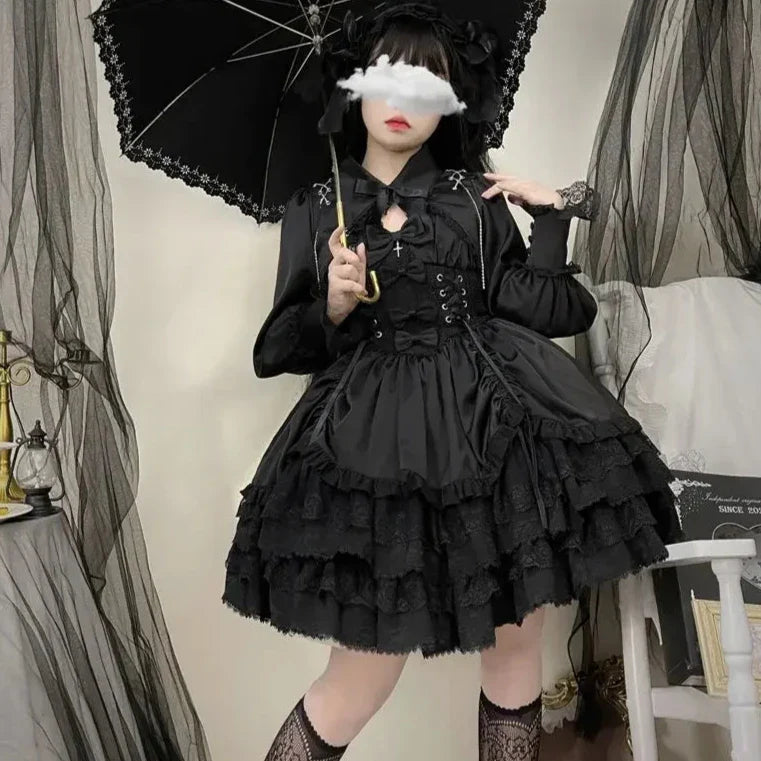 Japanisches viktorianisches Gothic-Lolita-Kleid