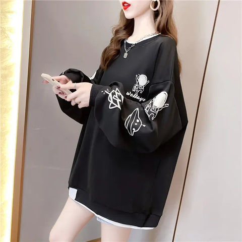 Fake Two Piece Korean Pullover