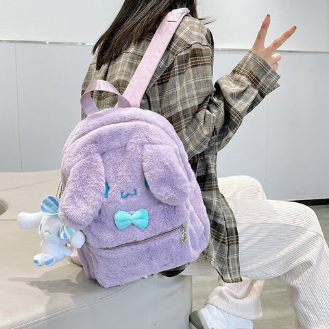 Mochila escolar de peluche kawaii