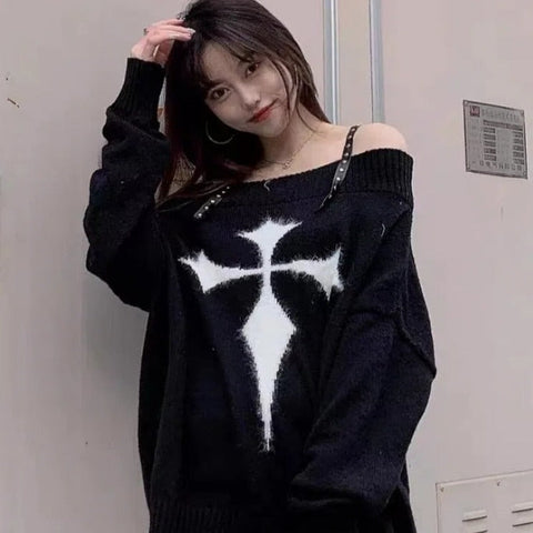 Gothic Ästhetischer Harajuku Pullover