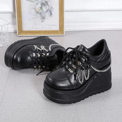 Punk Gothic Schuhe mit Kette