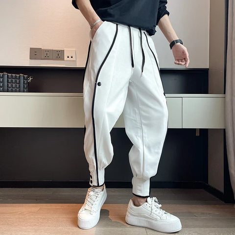 Lorenzo - Men's Casual Sweatpants With Button Ankle Cuffs