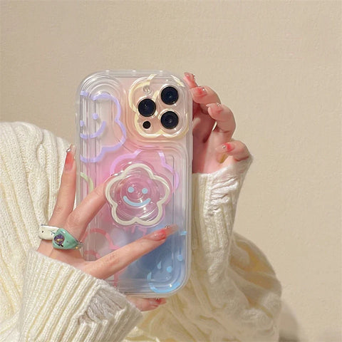 Funda transparente para iPhone de Kawaii