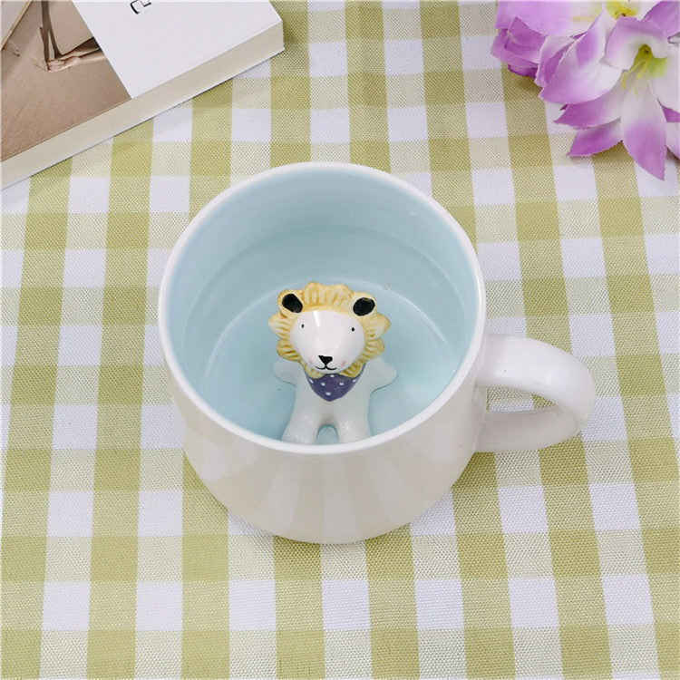 Tazas de cerámica con animales adorables