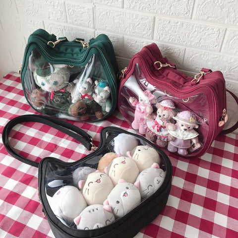 Bolso de hombro kawaii con forma de gato