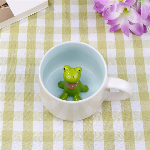 Tazas de cerámica con animales adorables