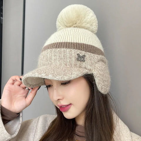 Gorro coreano cálido de invierno