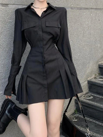 Elegant Gothic Shirt Dress