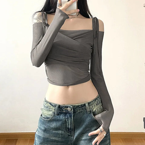 Cute Fairycore Off-Shoulder Top