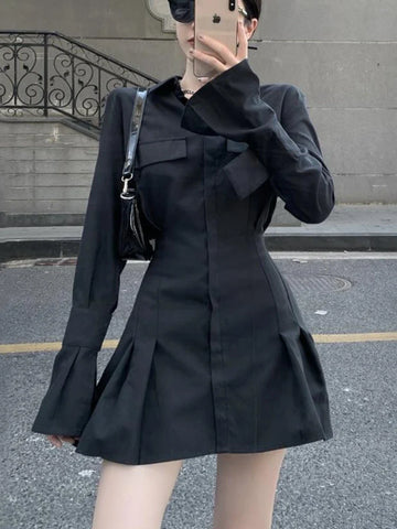 Elegant Gothic Shirt Dress