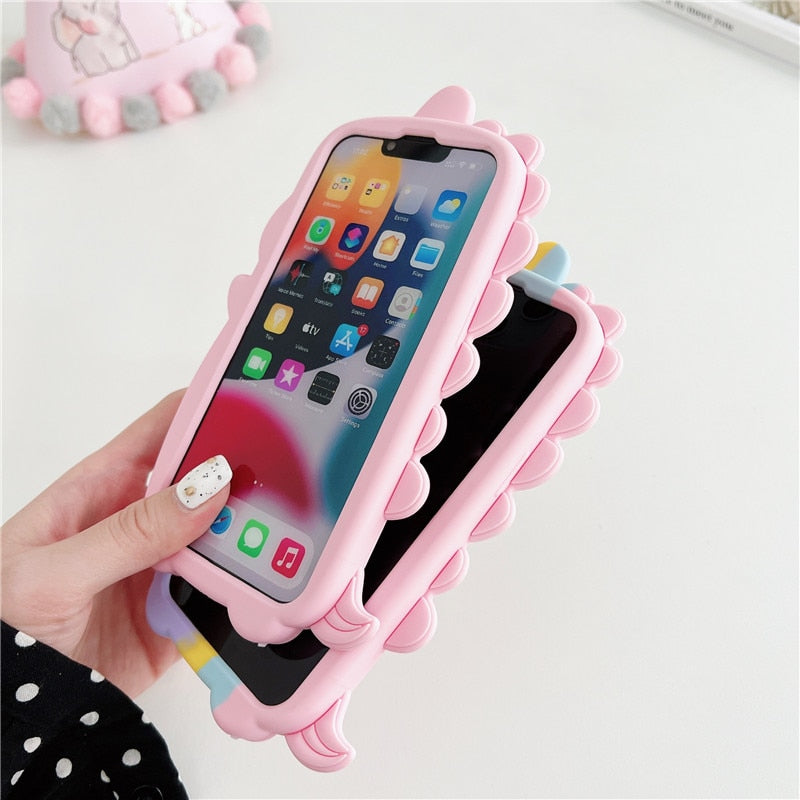 Funda para iPhone con dibujo de unicornio en 3D