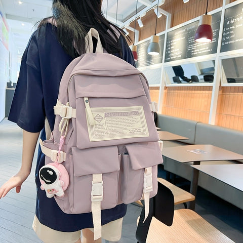 Nylon-Rucksack mit mehreren Taschen