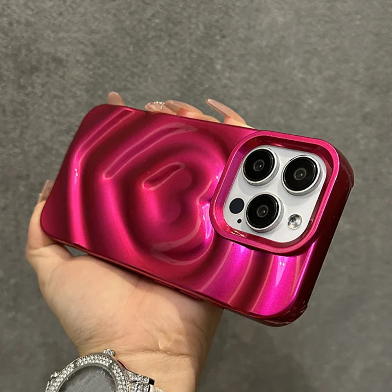 Bonita funda para iPhone con forma de corazón 