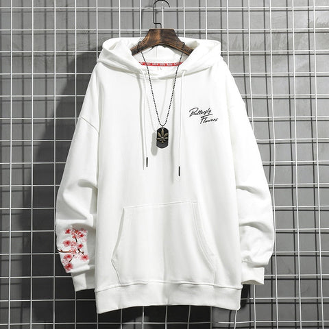 Sudadera con capucha y mariposas y flores de cerezo