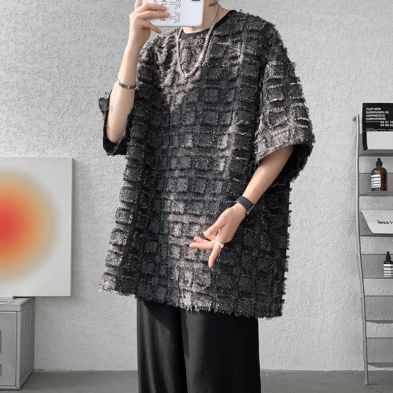 Dark Patterned Oversized T-Shirt
