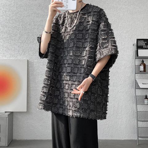 Dark Patterned Oversized T-Shirt