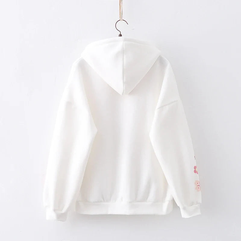 Sakura Fleece Kawaii Hoodie