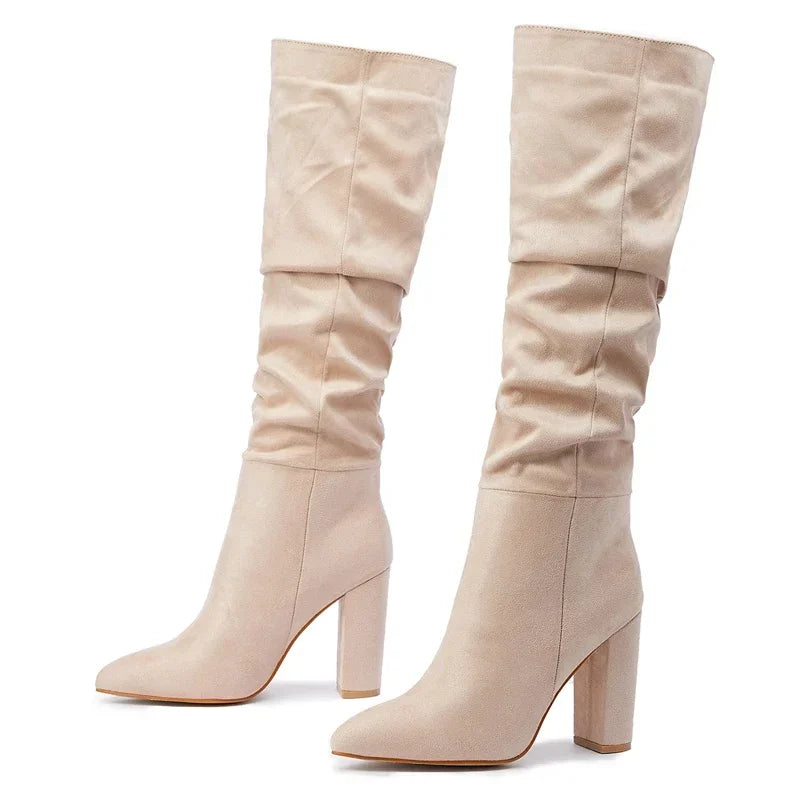 Nebula - Slouch Knee High Boots