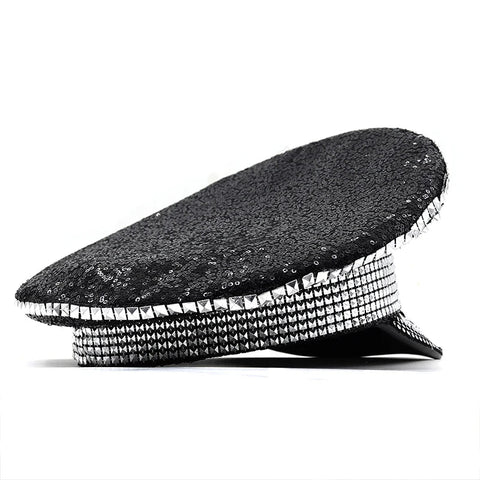 Roma - Luxury Rhinestone Cabbie Hat